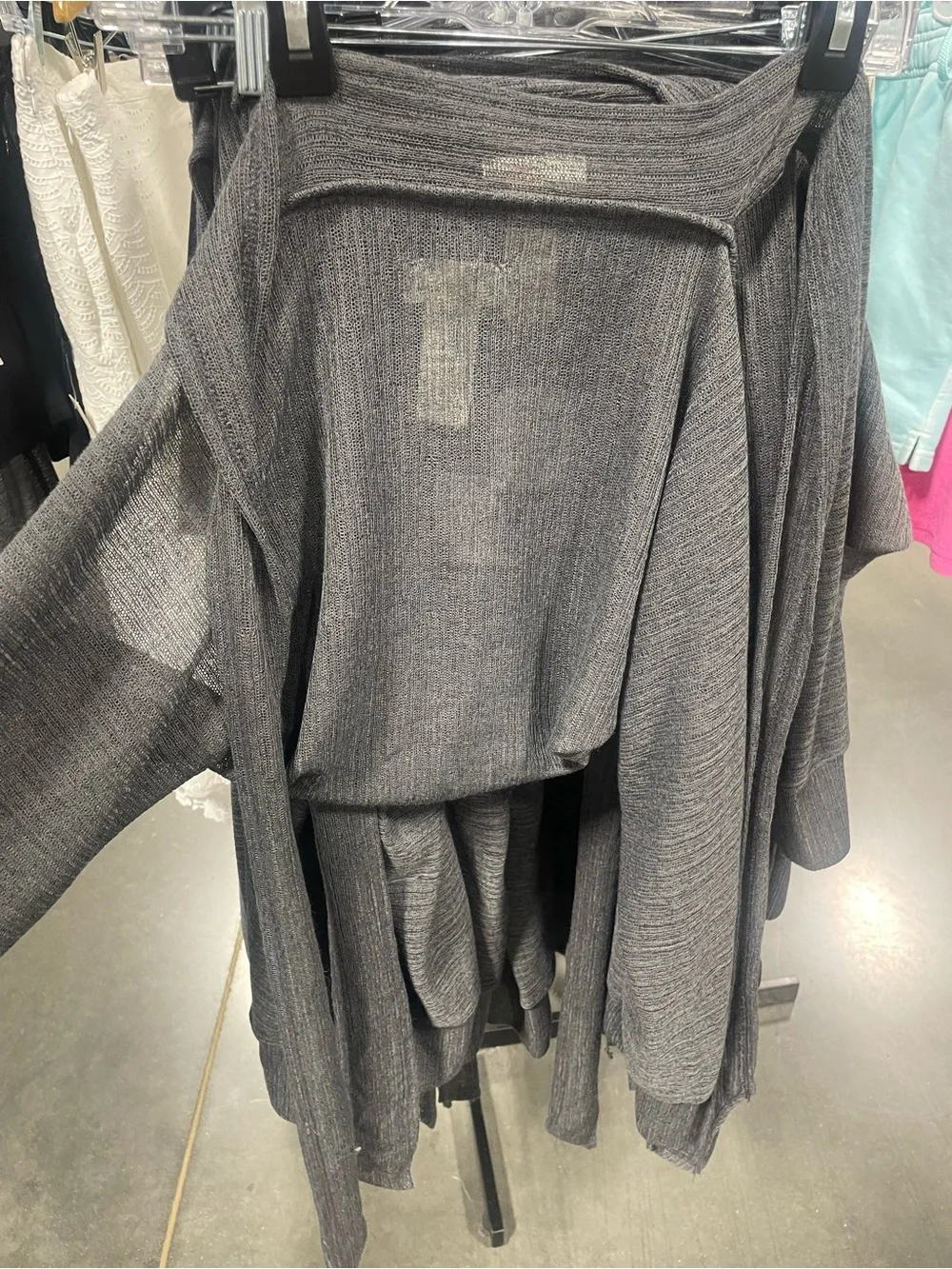 NWT Free People Sol Scarf Bolero/ Charcoal/ Medium